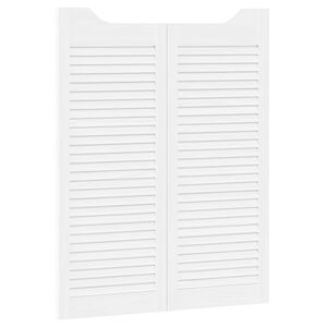 vidaXL Puertas batientes 2 pcs Blanco Madera de Pino Maciza