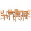 vidaXL Juego de comedor de jard&iacute;n 7 piezas madera maciza de teca