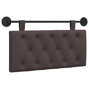 vidaXL Cabecero colgante Marr&oacute;n Oscuro Tela