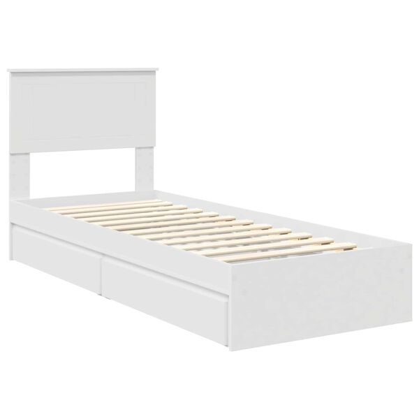 vidaXL Cama con almacenamiento 75 x 190 cm Madera de ingenier&iacute;a