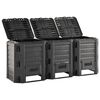 vidaXL Compostador de jard&iacute;n negro 1200 L
