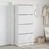 vidaXL Mueble zapatero con 4 cajones abatibles blanco 80x34x187,5 cm