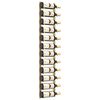 vidaXL Botellero de pared para 12 botellas hierro dorado
