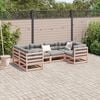 vidaXL Set de sof&aacute;s jard&iacute;n 6 pzas con cojines madera abeto Douglas