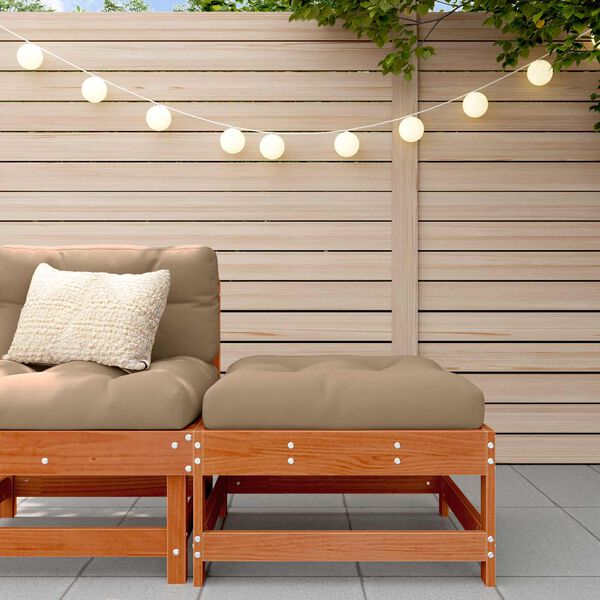 vidaXL Reposapi&eacute;s de Jard&iacute;n Pino macizo Marr&oacute;n Cera