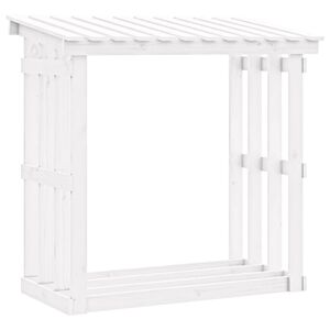 vidaXL Le&ntilde;ero de madera maciza de pino blanco 108x64,5x109 cm