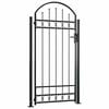 vidaXL Puerta de valla ASSEN con arco superior y 2 postes, 105 x 170 cm, negro