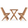 vidaXL Set de comedor de jard&iacute;n plegable 5 pzas madera maciza de teca