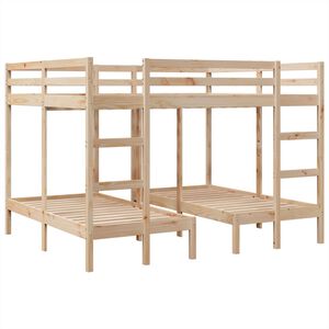 vidaXL Estructura de litera triple madera de pino 160x200/80x160 cm
