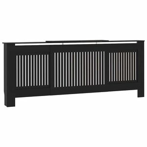 vidaXL Cubierta para radiador madera de ingenier&iacute;a negro 205 cm