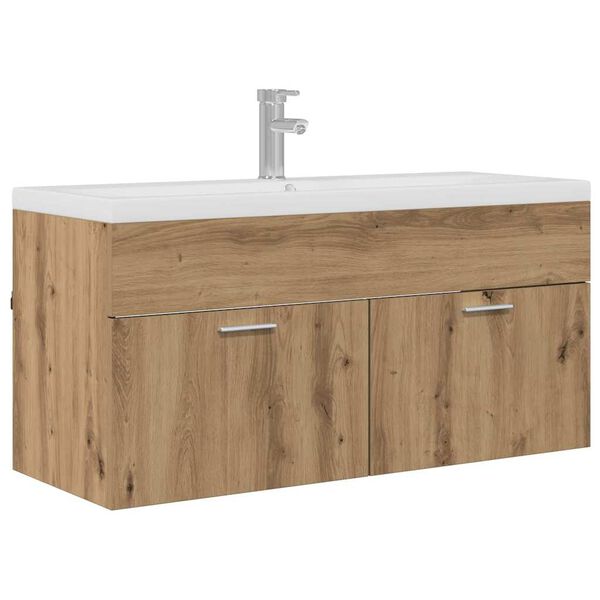 vidaXL Mueble de Cuarto de Ba&ntilde;o Roble artesanal 100 x 38,5 x 46 cm