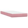 vidaXL Cama box spring con colch&oacute;n y LED terciopelo rosa 200x210 cm