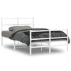vidaXL Estructura cama sin colch&oacute;n con estribo metal blanco 120x190 cm