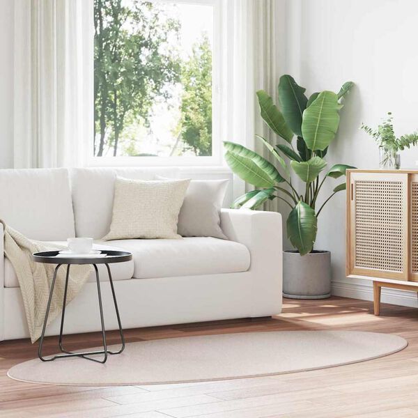 vidaXL Alfombras de &aacute;rea HUARTE Arena 100 x 200 cm 100% Poli&eacute;ster