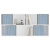 vidaXL Cajas almacenaje plegables 4 uds tela no tejida azul 32x32x32cm