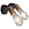 vidaXL L&aacute;mpara focos 2 uds bombillas de filamento 2W negro cobre E27