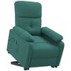 vidaXL Sill&oacute;n elevable tela verde oscuro