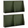 vidaXL Muro de Contenci&oacute;n 4 uds. 40 x 12 x 30 cm Acero Verde oliva