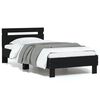 vidaXL Cama con cabecero madera de ingenier&iacute;a negra 90x190 cm