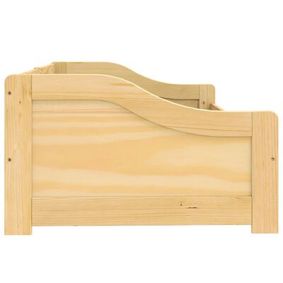 vidaXL Sofá cama con 2 cajones madera maciza pino IRUN 90x200 cm
