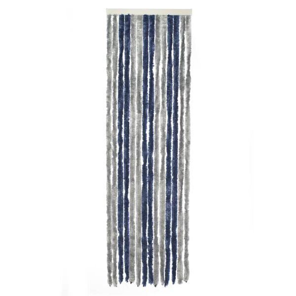 Travellife Cortina antimoscas Chenille Basic gris y azul 185x56 cm