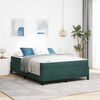 vidaXL Estructura de cama con colch&oacute;n Verde oscuro 140 x 200 cm tela