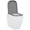 vidaXL Asiento de WC Gris 44,5 x 35 x 3,6 cm Duroplast