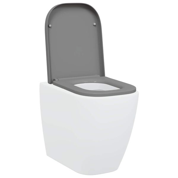 vidaXL Asiento de WC Gris 44,5 x 35 x 3,6 cm Duroplast