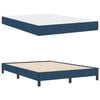vidaXL Cama tipo Box Spring con colch&oacute;n Azul 140 x 190 cm tela