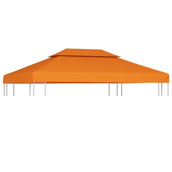 vidaXL Cubierta de repuesto de cenador naranja 310 g/m² 3x4 m