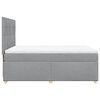 vidaXL Cama box spring con colch&oacute;n tela gris claro 140x200 cm