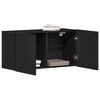vidaXL Mueble de TV roble negro 80x30x41 cm madera de ingenier&iacute;a