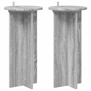 vidaXL Soporte de plantas 2 pcs Gris Sonoma 29,5 x 29,5 x 60 cm
