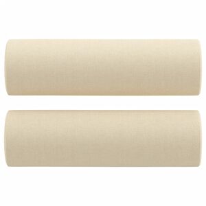 vidaXL Cojines decorativos 2 uds tela crema 15x50 cm