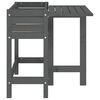 vidaXL Jardinera con tapa plegable madera maciza de pino gris