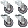 vidaXL Ruedas giratorias con agujero pasador 4 unidades 50 mm