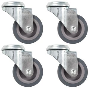 vidaXL Ruedas giratorias con agujero pasador 4 unidades 50 mm