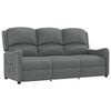 vidaXL Sillón de masaje reclinable 3 plazas tela gris claro