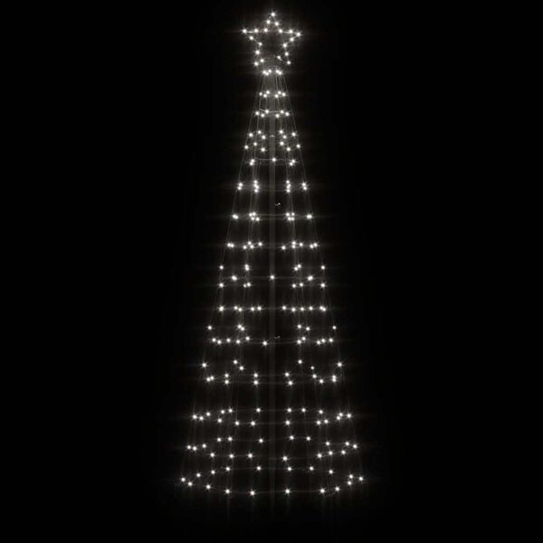 vidaXL Árbol de Navidad LED con estacas 220 LEDs blanco frío 180 cm