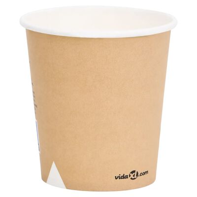 vidaXL Tazas de papel de café 200 ml 1000 uds marrón