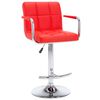 vidaXL Taburetes de cocina 2 unidades cuero sintético rojo
