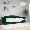 vidaXL Sof&aacute; cama sin colch&oacute;n terciopelo verde oscuro 90x200cm