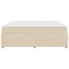 vidaXL Estructura de cama con colch&oacute;n Crema 180 x 200 cm tela