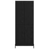 vidaXL Alacena Roble Negro 69,5 x 34 x 180 cm Madera contrachapada