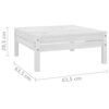 vidaXL Juego de muebles de jard&iacute;n 4 pzas madera maciza de pino blanco