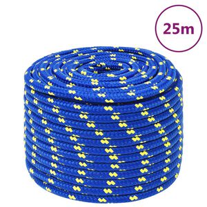 vidaXL Cuerda de barco polipropileno azul 12 mm 25 m