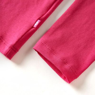 Camiseta infantil de manga larga rosa brillante 92