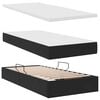 vidaXL Cama con tira de luces LED Negro 200 x 200 cm Terciopelo