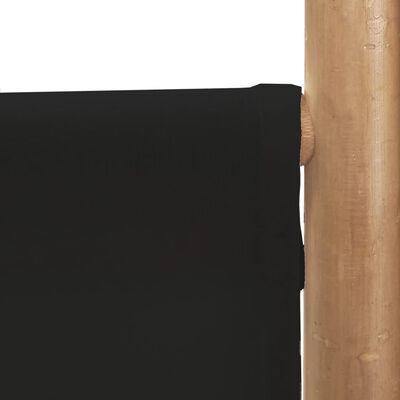 vidaXL Biombo plegable de 3 paneles bambú y lona 120 cm
