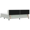 vidaXL Cama tipo Box Spring Gris claro 200 x 200 cm Terciopelo